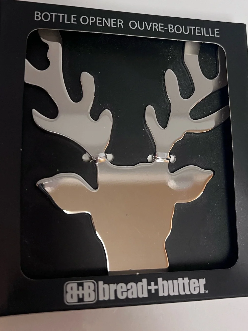 Winter Holiday theme Silver chrome finish deer Reindeer Bottle Opener NEW